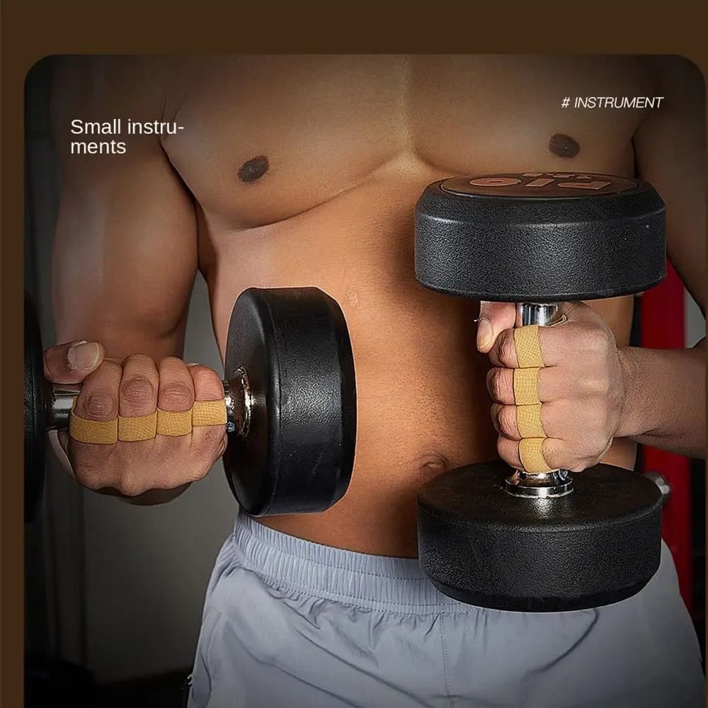 1 paio di guanti da allenamento in pelle per sollevamento pesi, protezione antiscivolo per il palmo, guanti da palestra, impugnature resistenti all'usura, a quattro dita