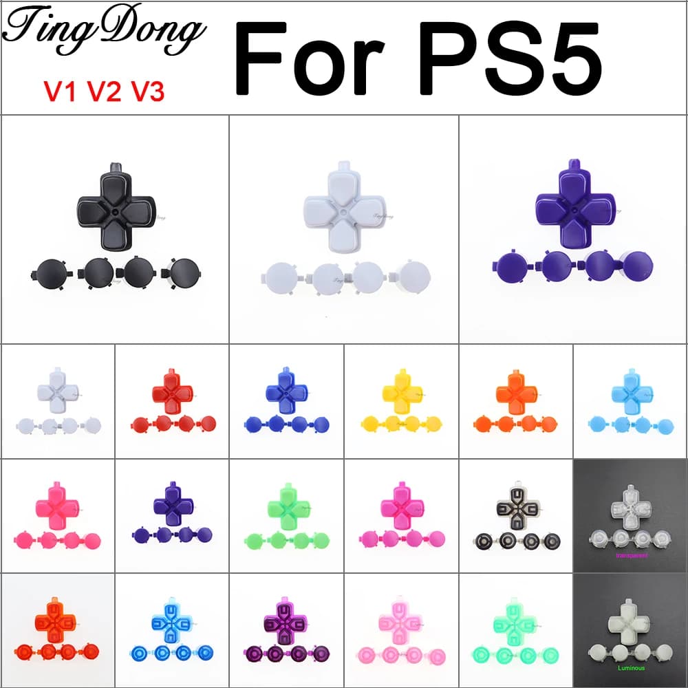 Set di ricambio per controller PS5 BDM-010 020 030: D-pad, tasti a croce e pulsanti di movimento vuoti - Accessori