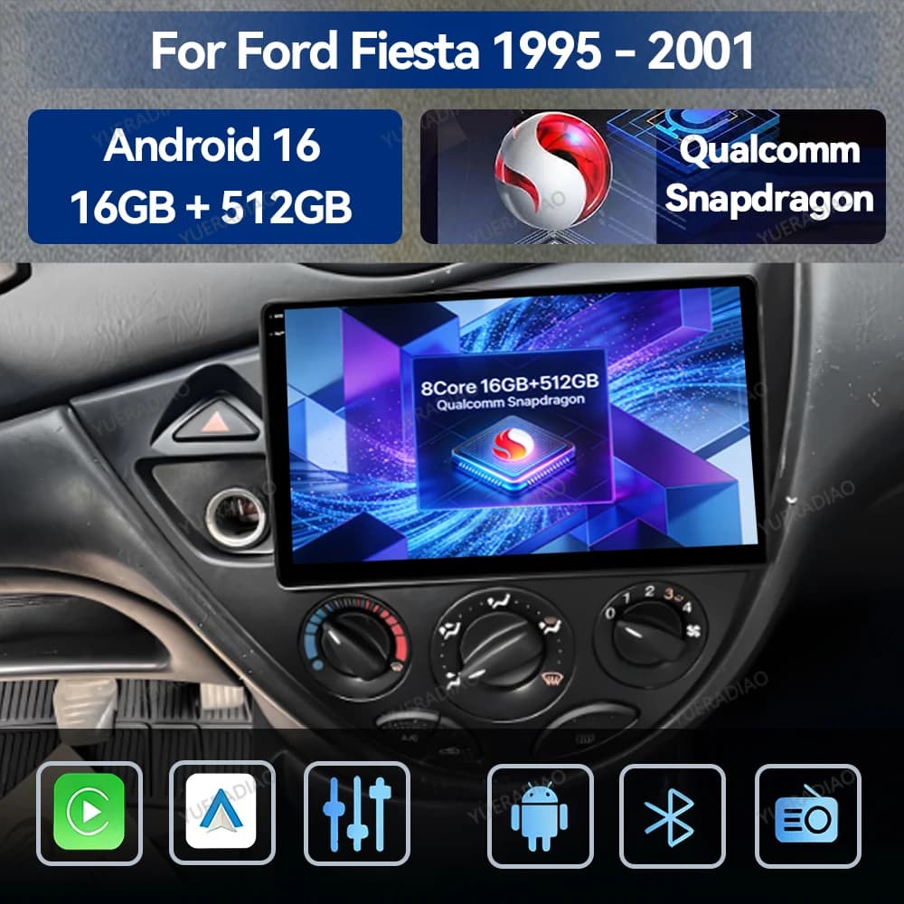 Android 16 Car Radio For Ford Fiesta 1995 - 2001 Focus MK1 1998 - 2004 GPS NAVI 4G WIFI Multimedia Video Player 2DIN Head Unit