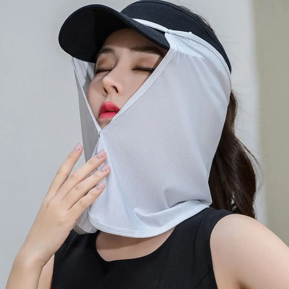 Sciarpe protettive per il collo, sciarpe estive in seta per uomo e donna, velo protettivo solare, copertura viso anti-UV, maschera protettiva solare.
