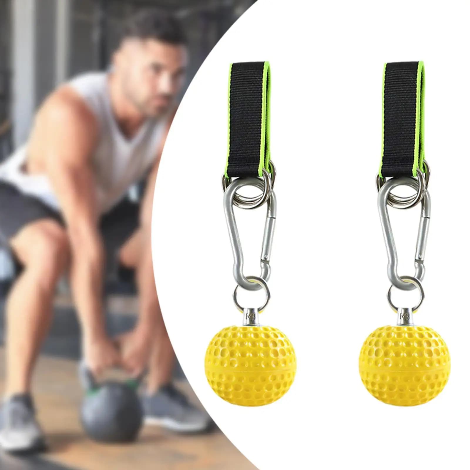 2-piece climbing ball handles for home fitness traction bar