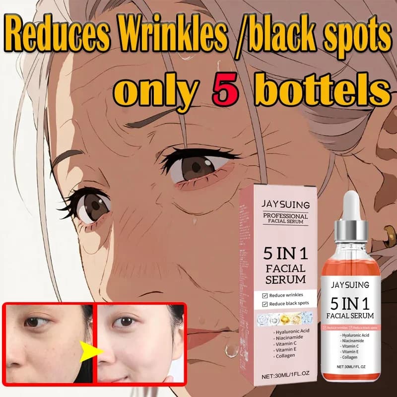 Face serum 5 in 1 30% vitamin C moisturizing brightening vitamin C hyaluronic acid serum face restricts skin care pores