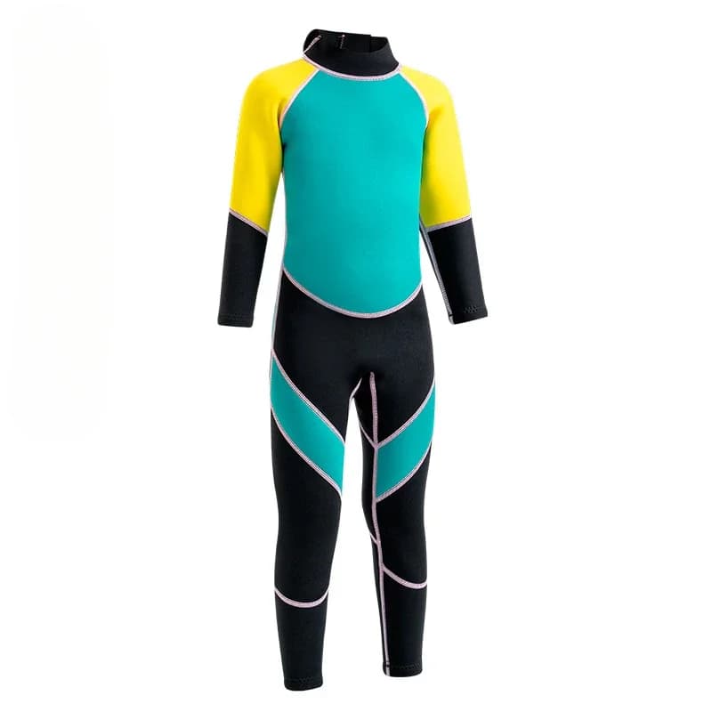 Muta Subacquea Flessibile da Bambino, Uomo e Donna, 2MM Monopezzo Calda Antifreddo a Maniche Lunghe per Surf e Snorkeling