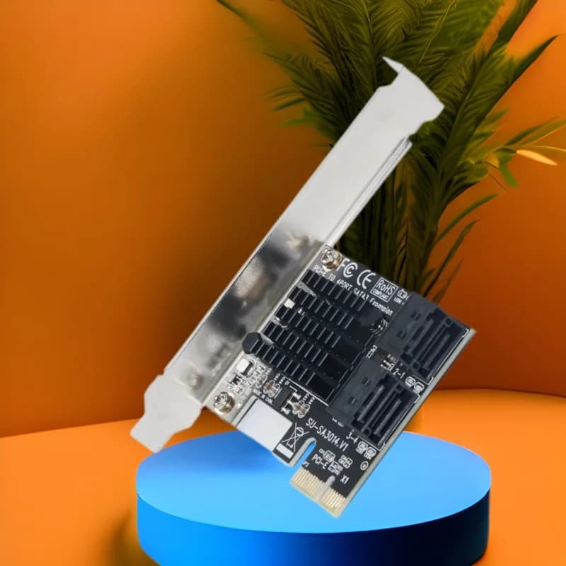 Multiplicatore porta da Pcie a SATA PCI Express X1 Marvell 88SE9215 Scheda di espansione Pcie Sata per PC desktop Controller SATA per computer