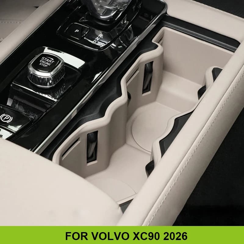 Silicone Car Water Cup Bottle Holder for Volvo XC90 2026 Car Interior Accessories Center Console Organizer Storage Box