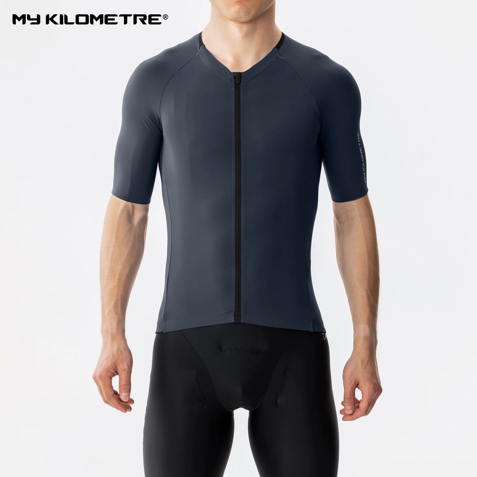 Summer Men’s Cycling Jersey Short Sleeve Quick Dry Breathable Lightweight Full Zip Reflective Road MTB Gravel Silicone Hem