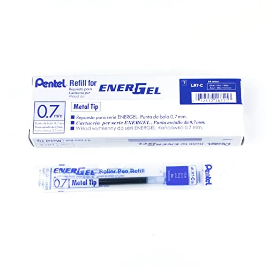 Refill Ink for BL57/BL77 EnerGel Liquid Gel Pen, 0.7mm, Metal Tip, Blue Ink, Box of 12 LR7-C-12