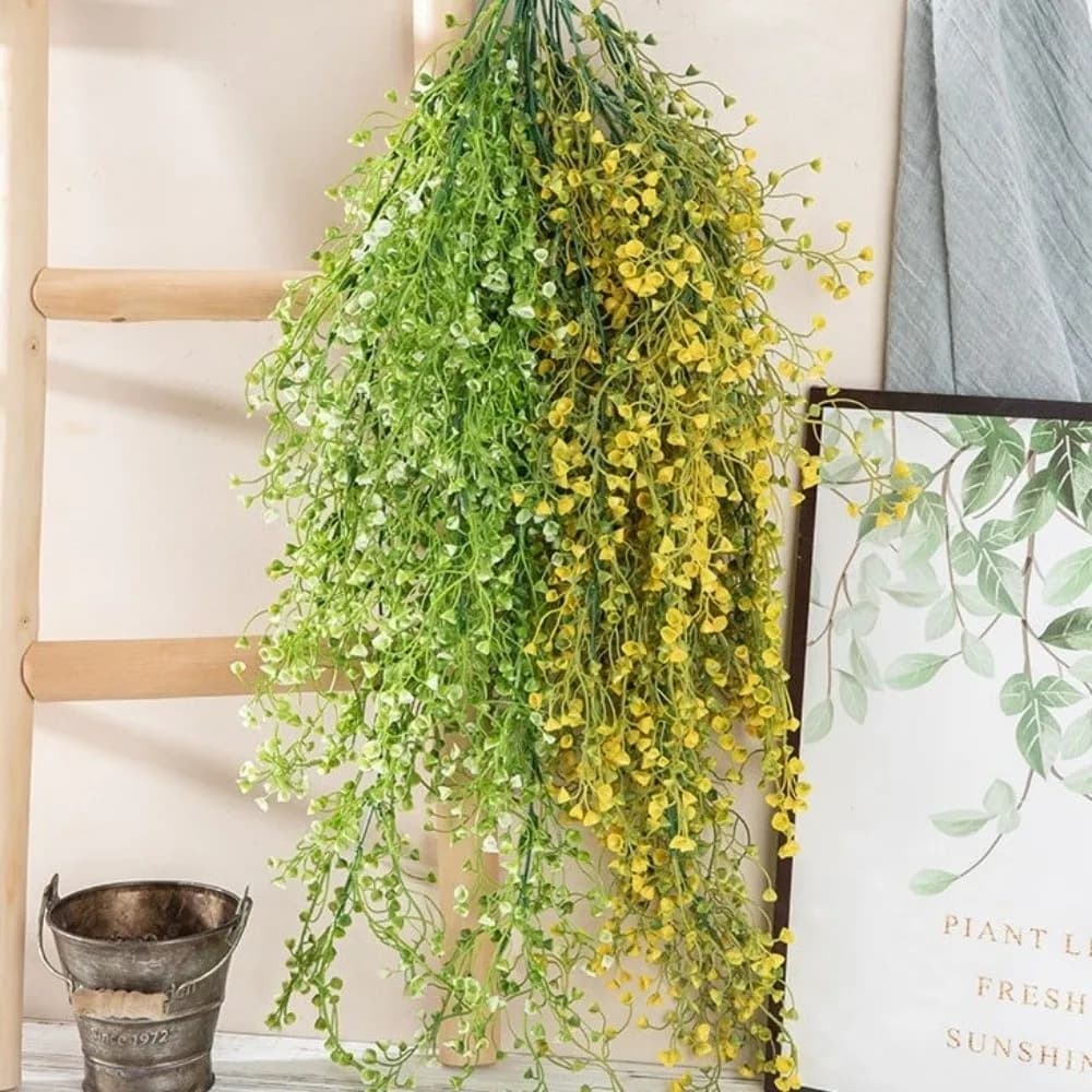Piante Artificiali in Plastica, Viti Realistiche Fatte a Mano, Fiori Finti, Foglie Pendenti, Viti per Giardino e Matrimoni
