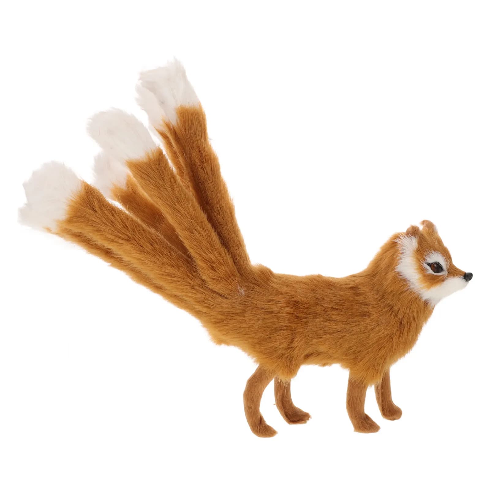 Mini Peluche Realistico di Volpe con Texture Naturale, Occhi Espressivi e Lavorazione Artigianale per Decorazione Casa e Ufficio