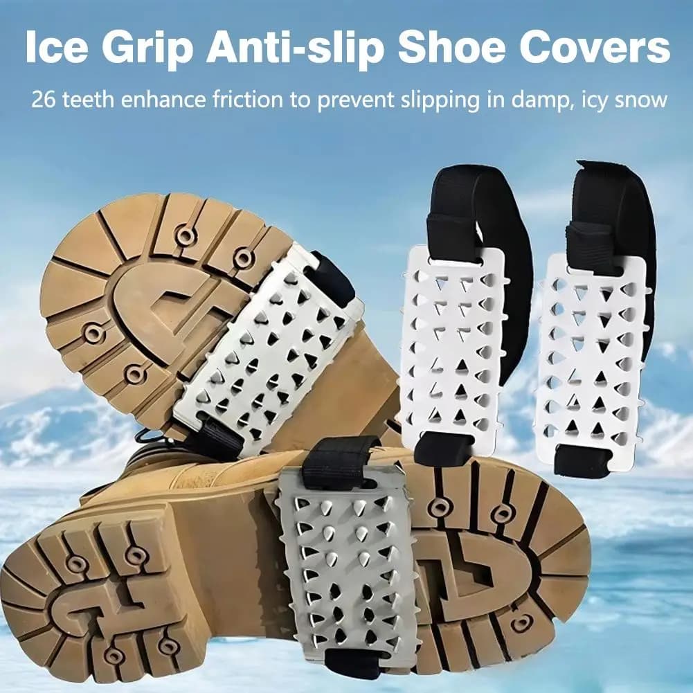 1/5 paio di Ramponi e Copriscarpe Antiscivolo, Copertura Antiscivolo per Scarpe Sportive, Ramponi Avvolgenti a 360 Gradi per Scarponi da Trekking