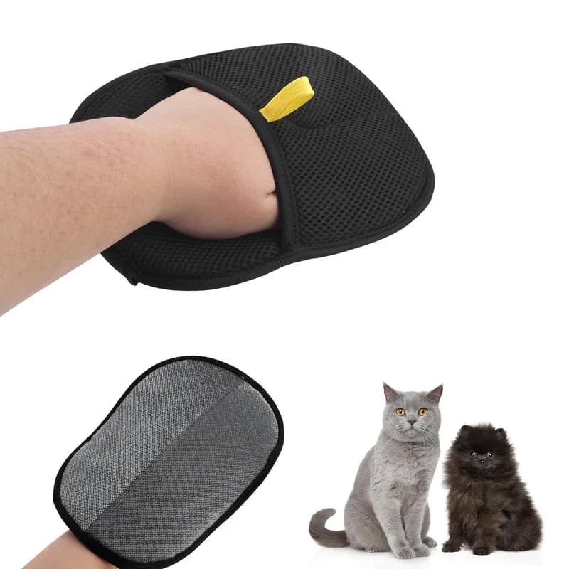 Glove Remove Pet Peles Reusable, Double Face Toelet Glove to Remove Animal Peles from Carpets