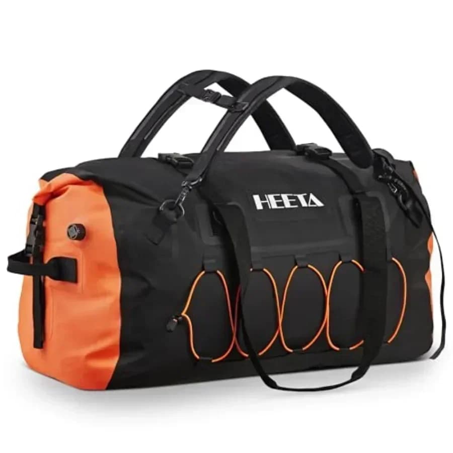 Borsa Impermeabile per Moto, Zaino Dry Bag, Borsone da Viaggio Extra Large con Chiusura Rolltop e Maniglie per Kayak e Rafting