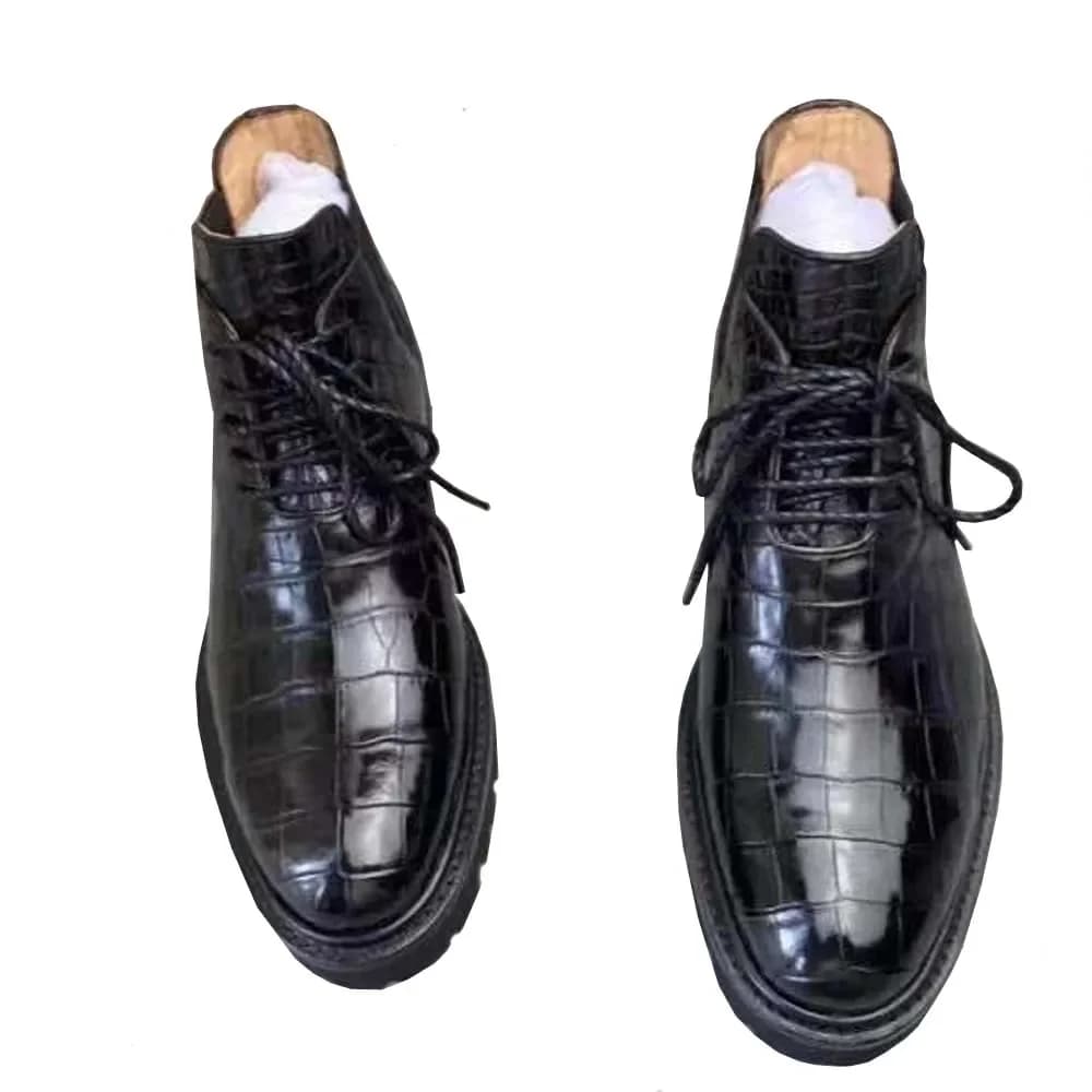 stivali da uomo in coccodrillo hexiaofengdedian scarpe da uomo stivali in pelle di coccodrillo per il tempo libero di moda maschile invernale