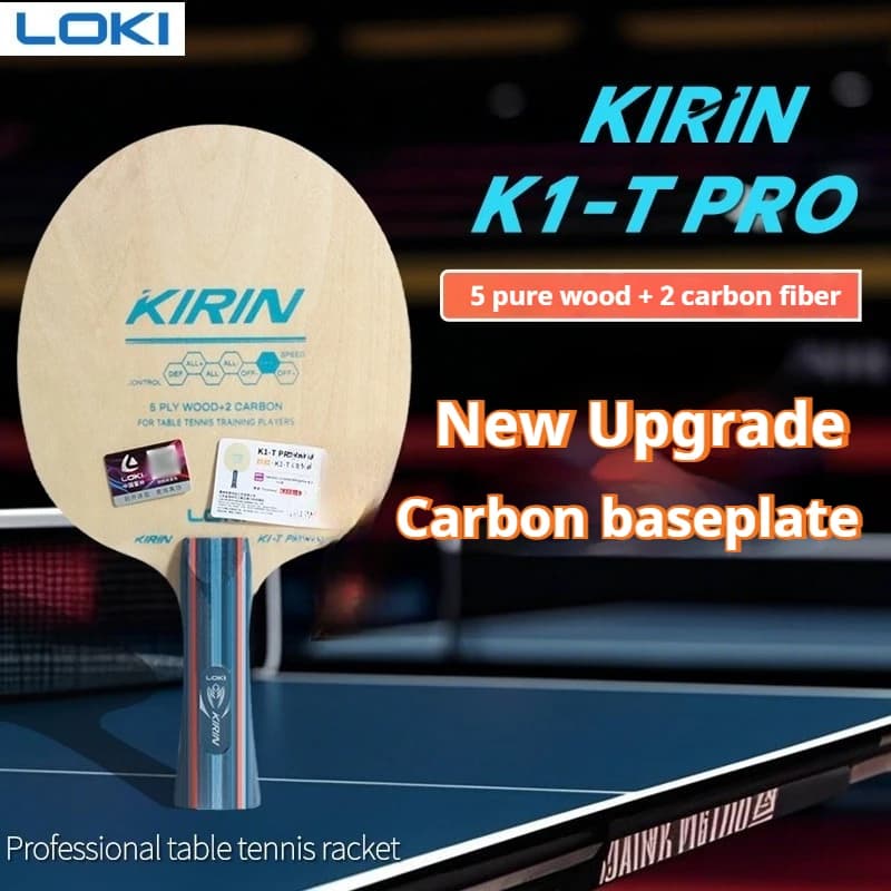 LOKI K1-T PRO Lama da ping pong a 7 strati 5 Legno Plus 2 Pagaia da ping pong in carbonio Racchetta da ping pong professionale Penhold/Shakehand