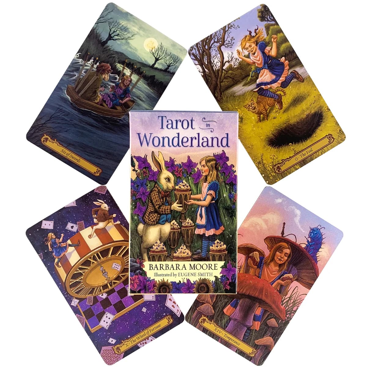 Tarocchi nel Paese delle Meraviglie Carte Divinazione Mazzo Versioni inglesi Edizione Oracle Board Giocando a INCHIOSTRO Gioco da tavolo per la festa