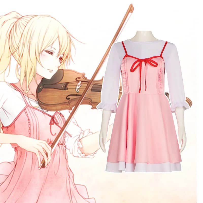 Cosplay costume by April Is Your Lie, dress cosplay by Miyazono Kaori, clothing for theatre shows, wearable every day, delicate details