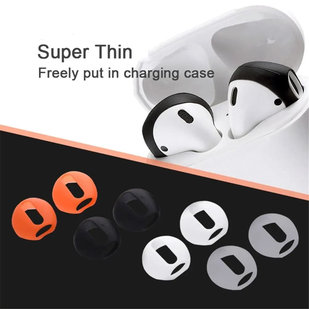 1 pair Silicone Earphone Case Anti-Lost Earring Bearings Wireless Portable Headphones Bluetooth Auxiliary earphones for iPhone AirPods2