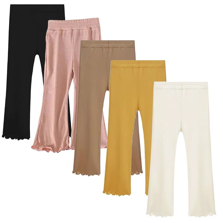 Bambini estate tinta unita sottile seta ghiaccio Flare pantaloni ragazze Ccasual pantaloni versatili moda pantaloni ragazza stile principessa