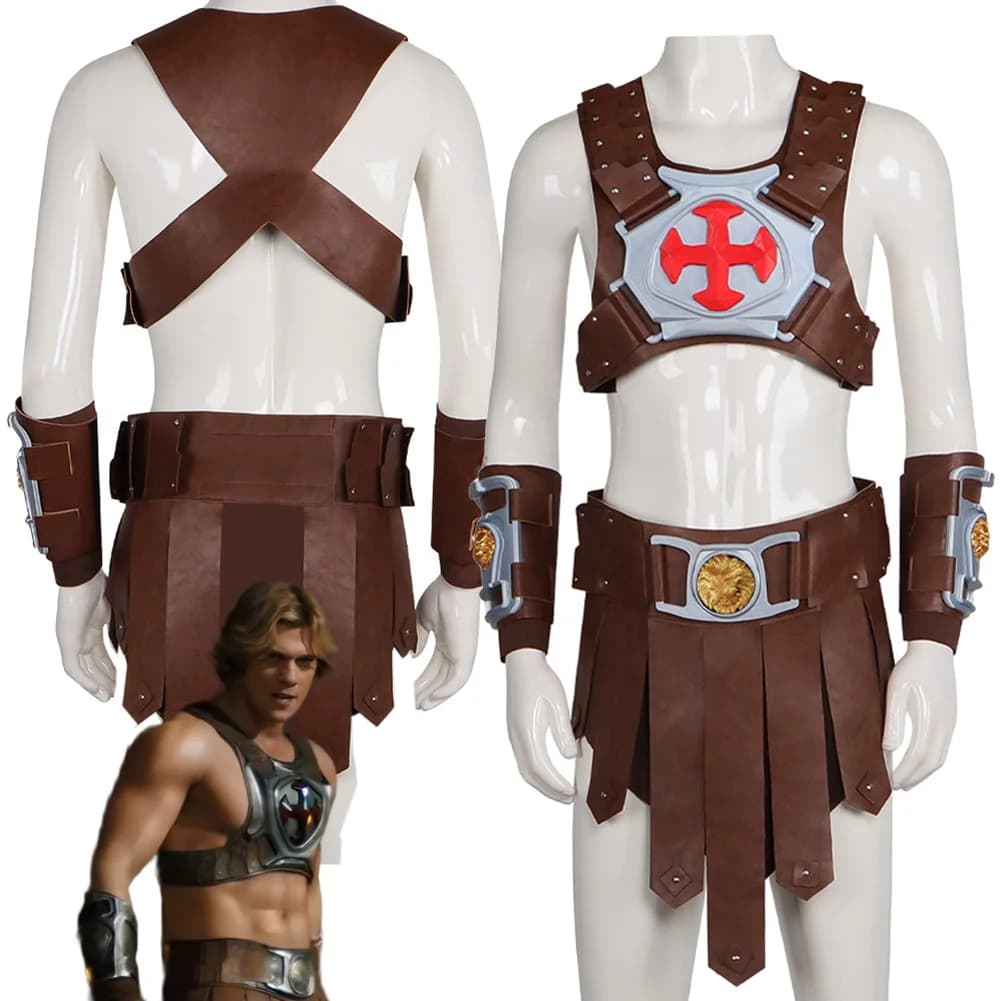 Costume da Uomo He-Man Masters of the Universe per Cosplay, Abbigliamento Fantasy, Film 2026, Travestimento per Halloween, Outfit per Feste a Tema per Adulti