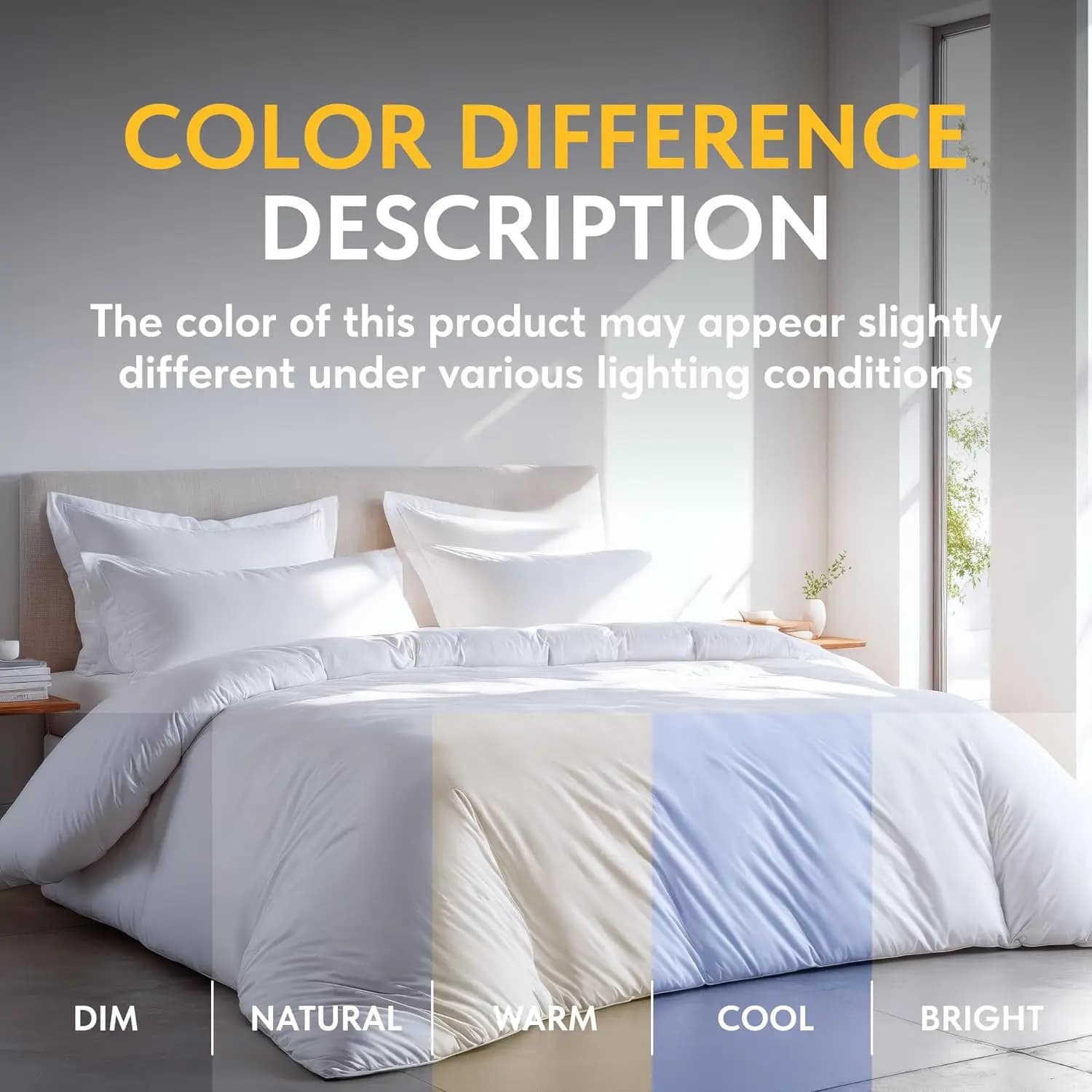 Premium White Duvet Cover Set – Ultra Soft and Smooth Bedding Set, Wrinkle-Resistant and Machine Washable, Elegant Minimalist Design for Bedroom Decor