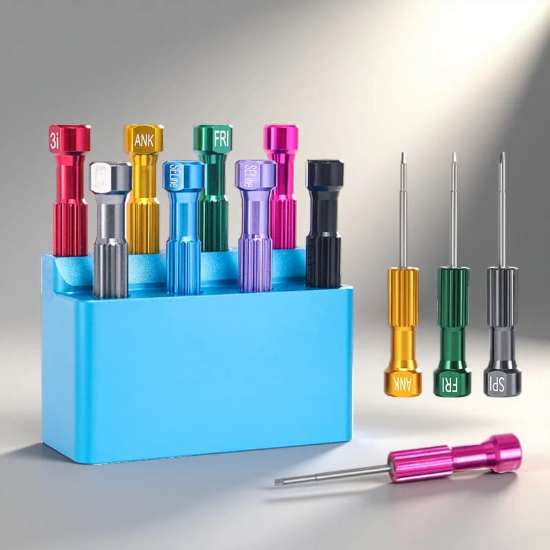 Set di cacciaviti per impianti dentali in acciaio inossidabile di precisione di alta qualità Kit di attrezzi da 8 pezzi per dentisti e laboratori odontoiatrici