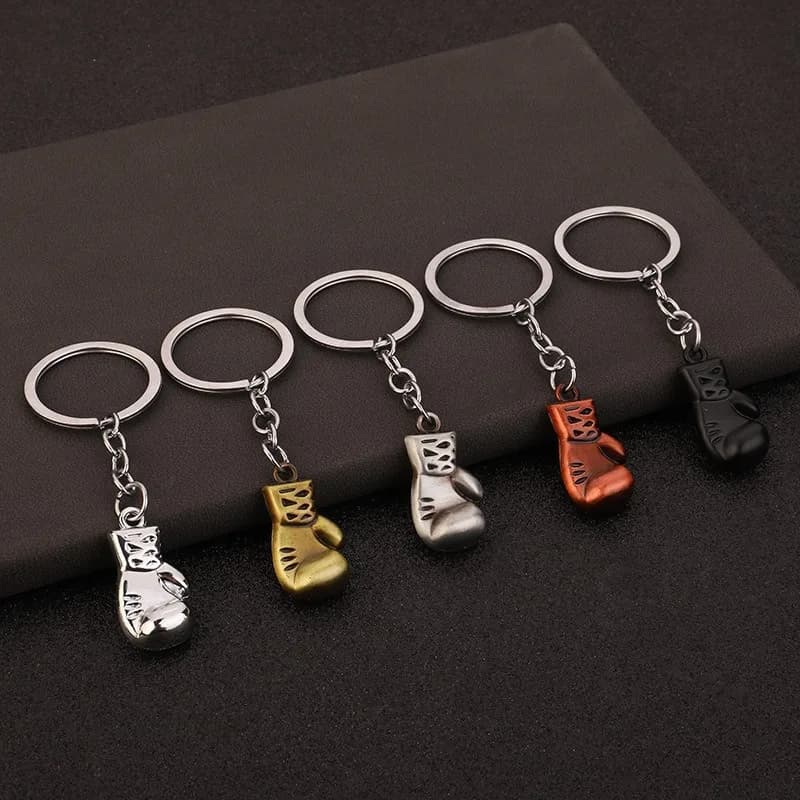 3D Creative Keychain in Boxing Gloves Shape, Auto Key Accessories for Men and Women