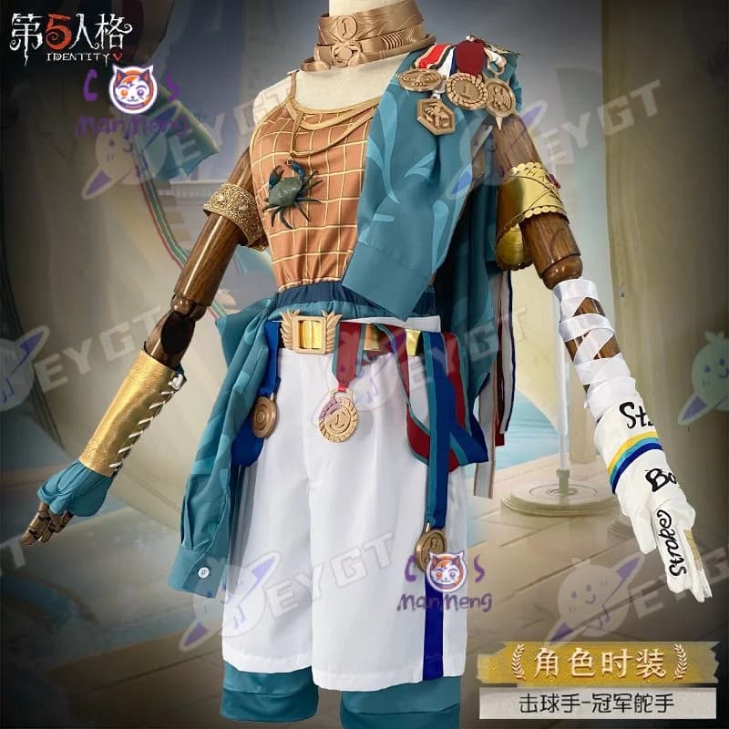 Batter Ganji Gupta Gioco Identity V Costume Cosplay Cappotto collana cappello occhiali da sole cintura set festa di Halloween donna uomo nuovo uniforme