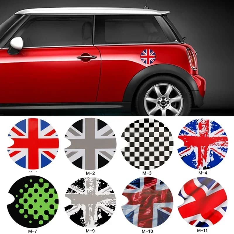 Personality Gas Fuel Tank Cap Stickers Cover Car Sticker Decals for Car Mini Cooper Clumban PVC Car Styling