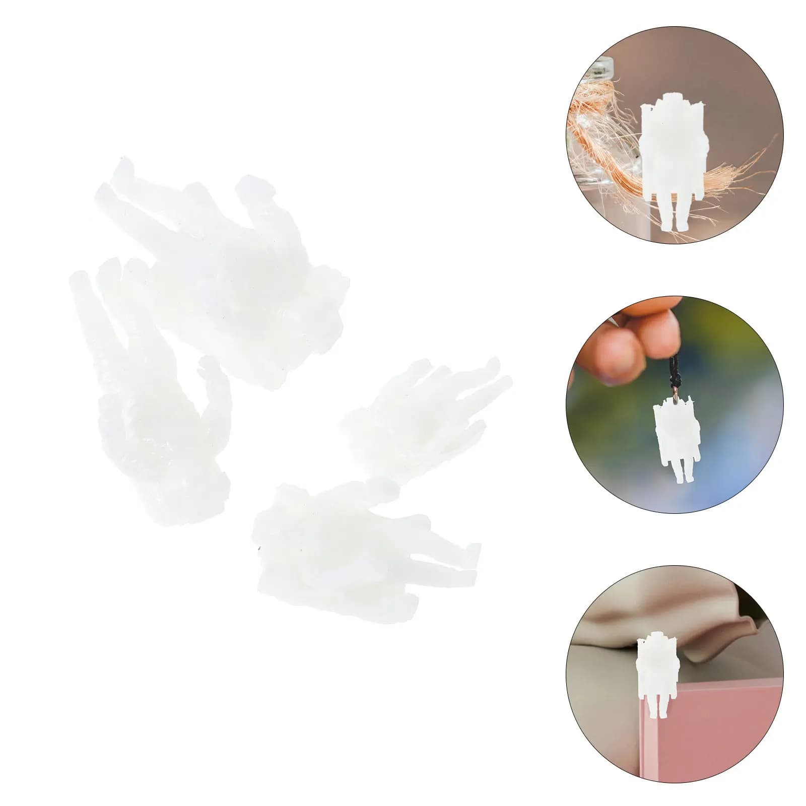 Set di 4 Mini Astronauti in Resina Epossidica per Modellismo Realistico, Ideali per Creazioni Fai-da-Te di Gioielli e Ornamenti