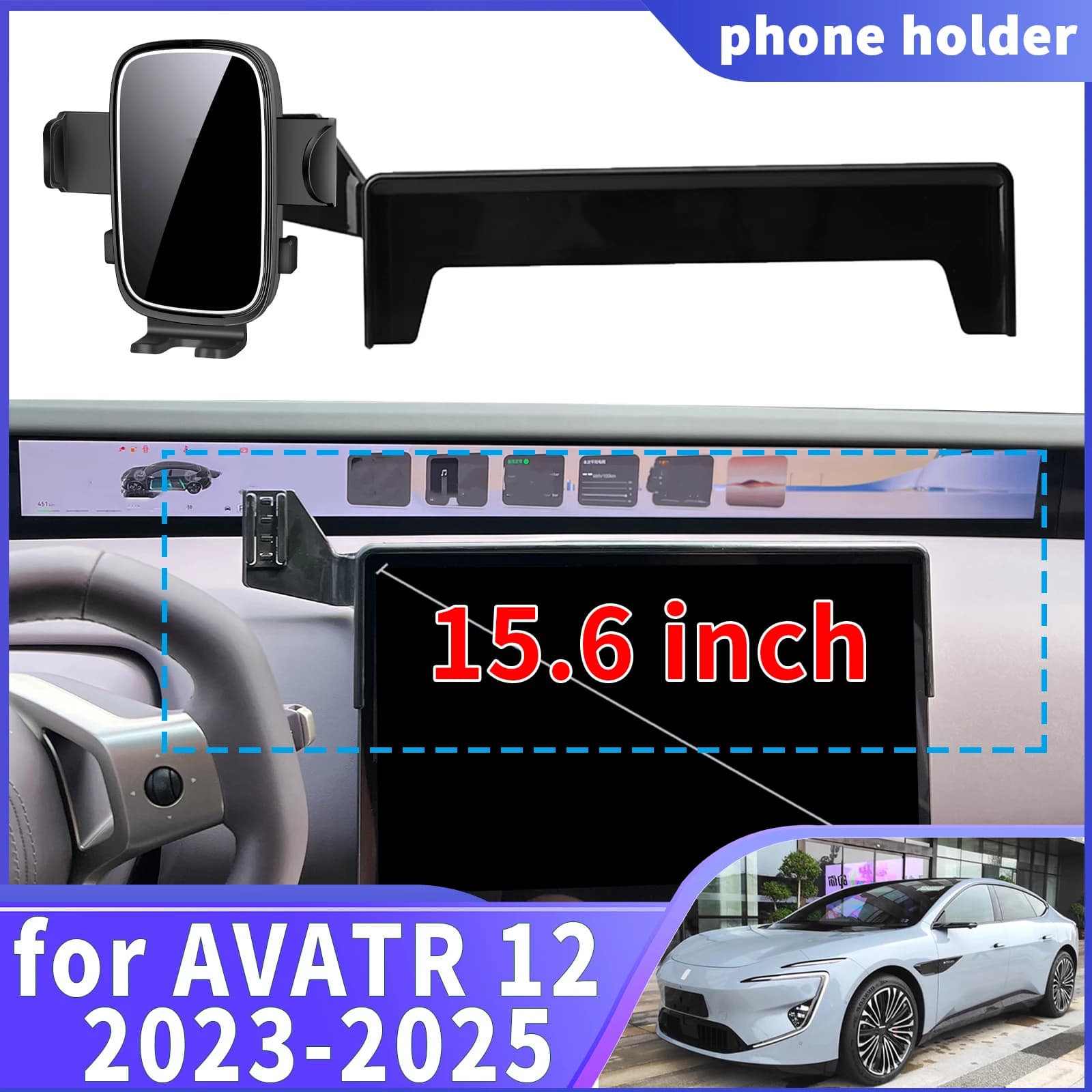 fit for AVATR 12 2023 2024 2025 15inch Navigation Phone Holder Mount Customized Car accessoires
