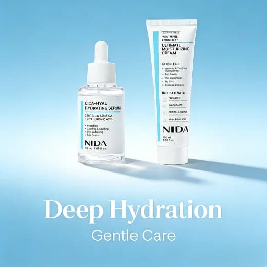 Crema Riparatrice Idratante Profonda NIDA con Estratti Vegetali Naturali, Attiva l'Assorbimento della Pelle, Cura Quotidiana a Lunga Durata, Nutre e Ripara la Pelle