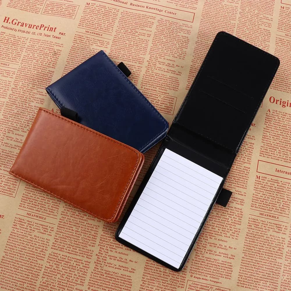 Forniture Scolastiche e per Ufficio, Piccoli Blocchi Note con Copertina in Pelle, Diario A7, Quaderno per Appunti Aziendali, Mini Blocco Note, Agenda Tascabile
