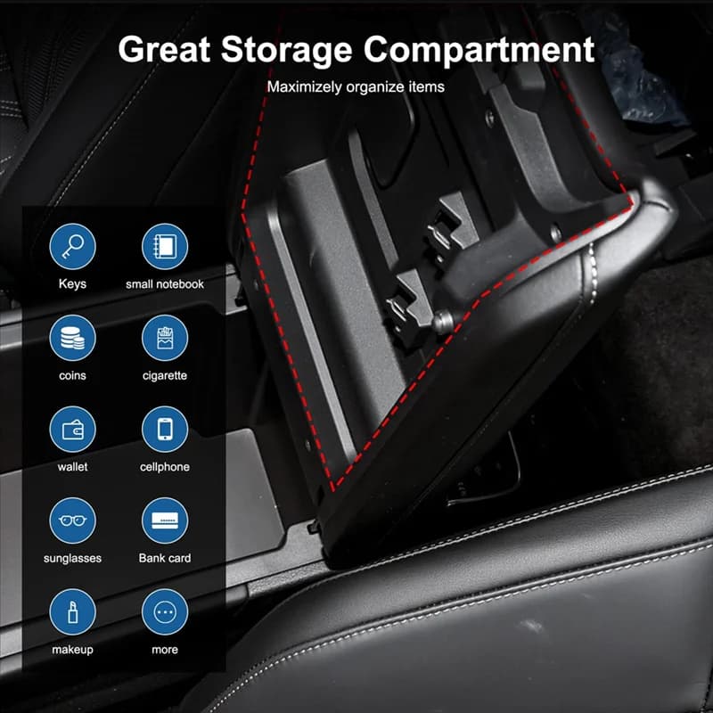 Scatola di immagazzinaggio del bracciolo saldamente per Nissan Pathfinder 2022 2023 2024 parti dell'inserto del vassoio dell'organizzatore della console centrale