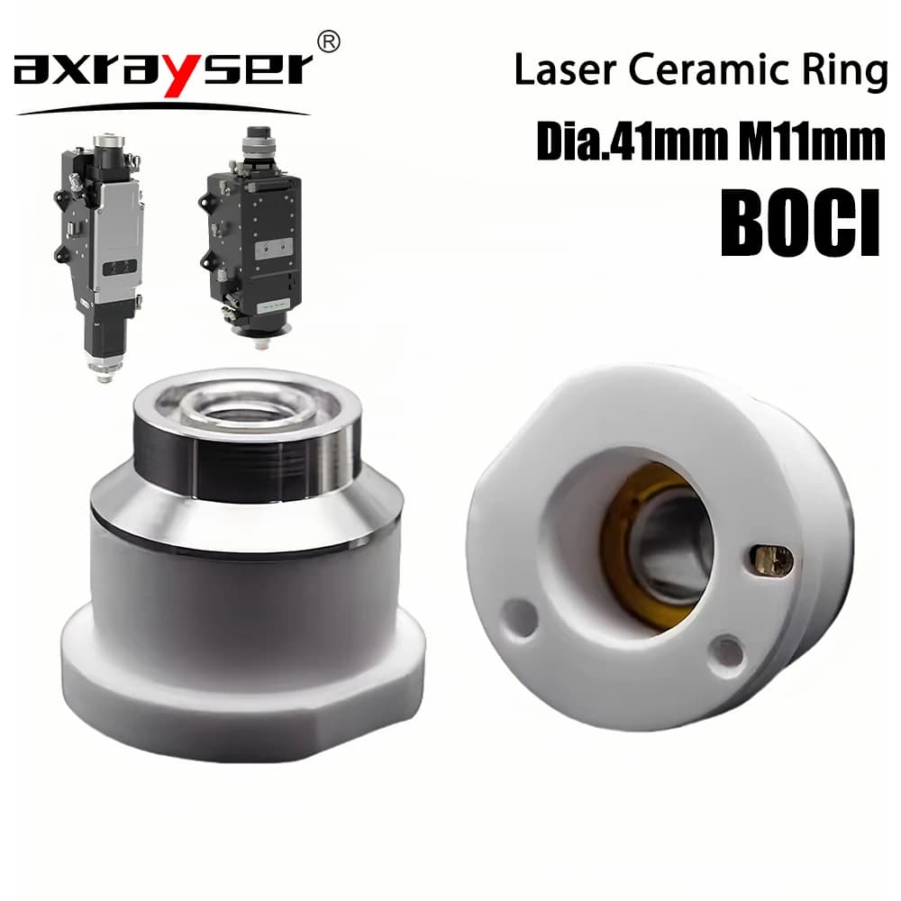 Anello Porta-Ugello in Ceramica Originale BOCHU Dia.41mm M11 per Testa di Taglio Laser ad Alta Potenza Boci BLT420 BLT641