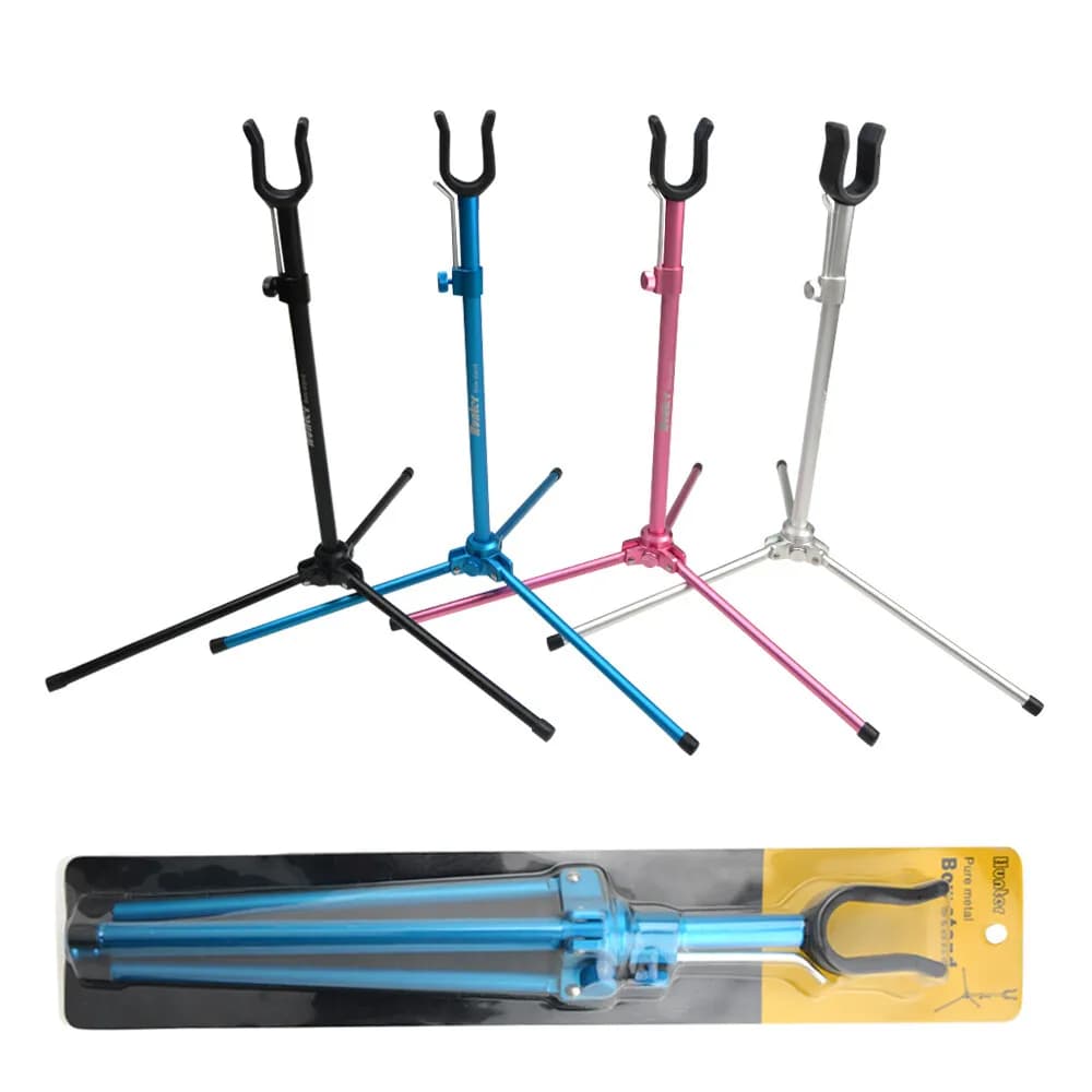 1pc supporto per arco ricurvo tiro con l'arco staffa per arco rack in lega di alluminio pratica esterna caccia bersaglio puntamento accessori da competizione