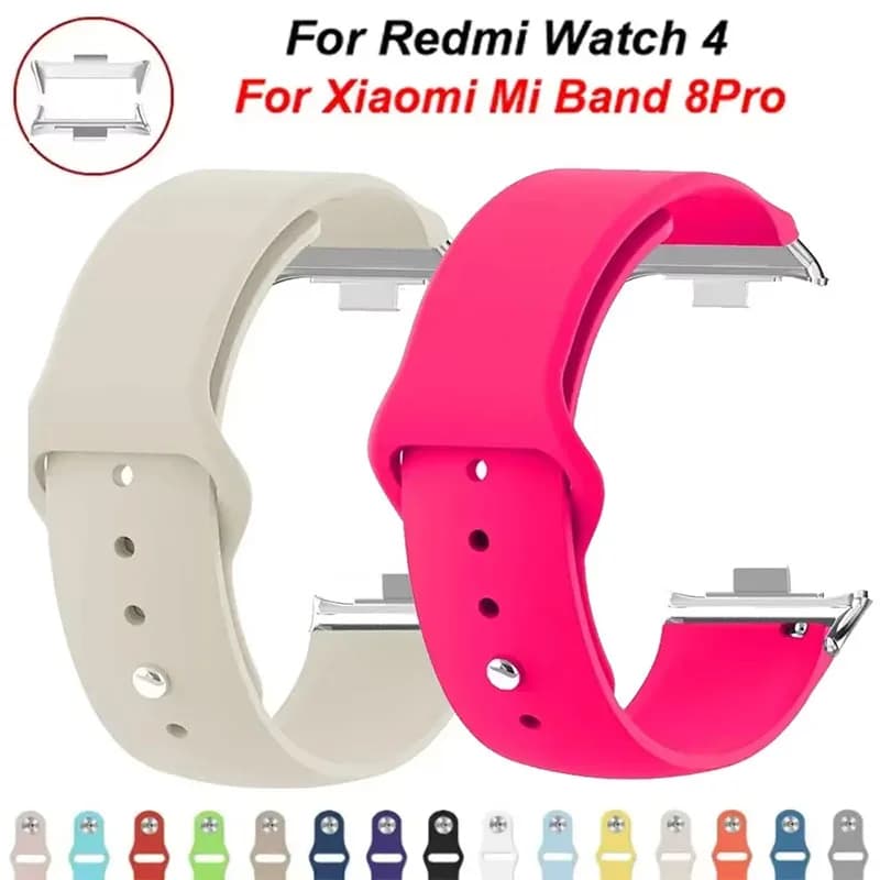 Cinturini in silicone morbido per Redmi watch 4 cinturino SmartWatch cinturino sportivo correa braccialetto per xiaomi mi band 8 pro accessori