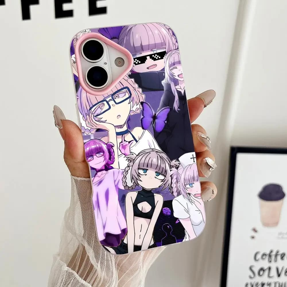 Call Night Nazuna Phone Case for iPhone 18 17 16 15 14 13 12 11 Air Pro Max Plus Jelly Dual Layer Pink Cover