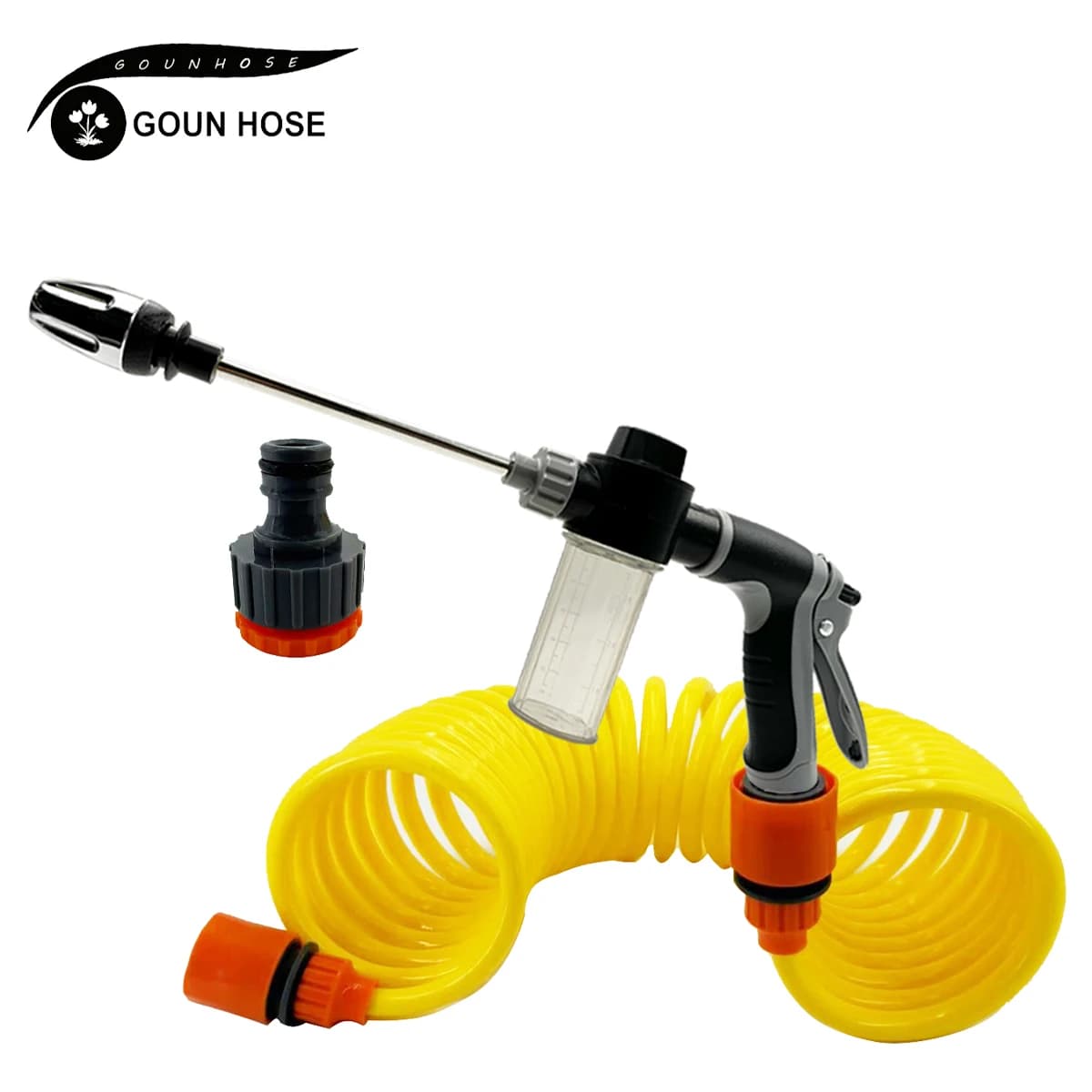 Tubo d'acqua in EVA estensibile per irrigazione giardino, pistola ad acqua portatile per lavaggio auto e irrigazione prato, strumento di pulizia a molla GOUN HOSE