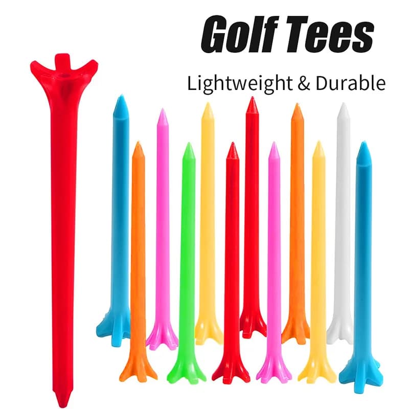 Tee da golf a cinque artigli in plastica, lunghezza 70 mm, colore aperto, 50 pezzi, accessori da golf