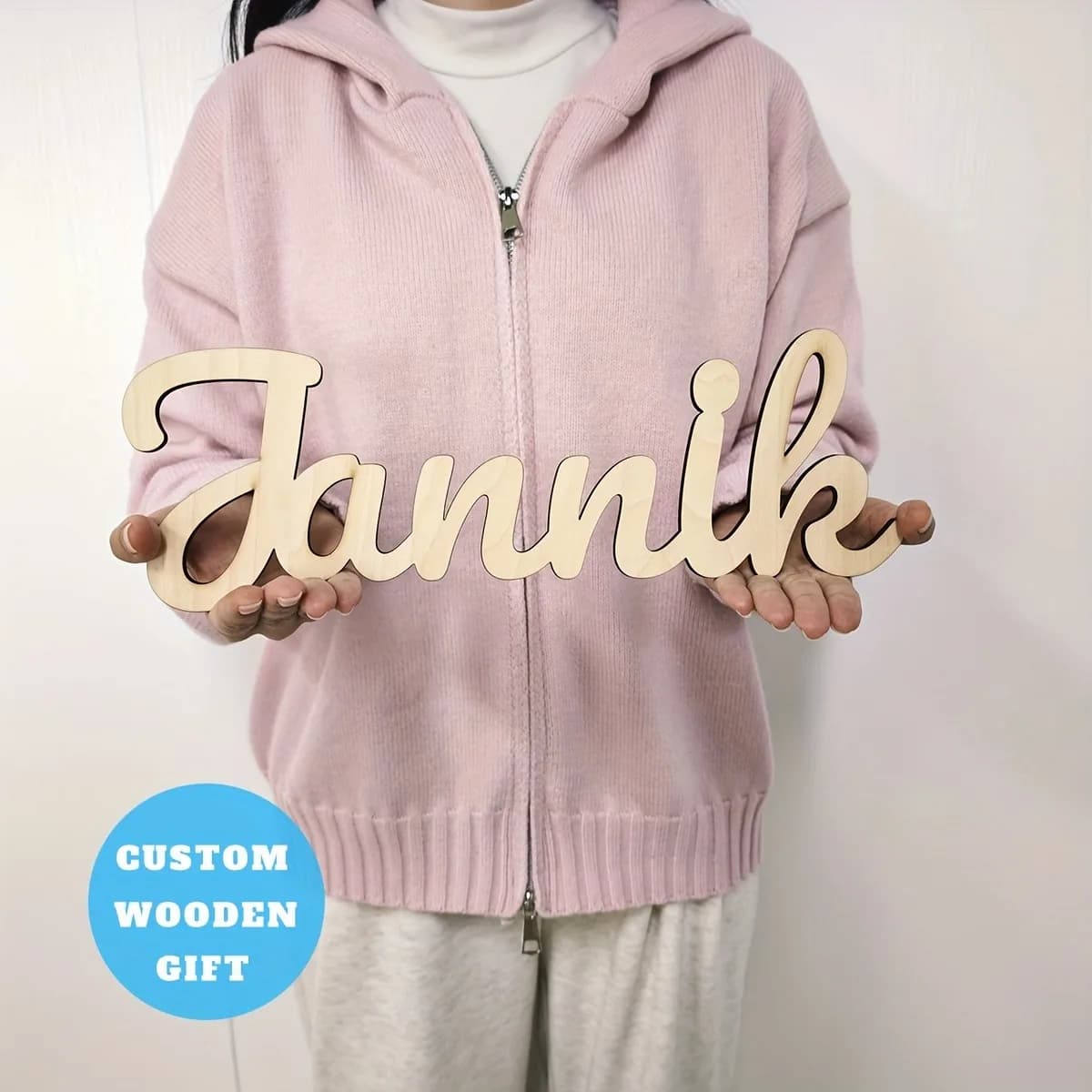 Targhette personalizzate in legno massello per decorazioni rurali, testo personalizzabile, decorazione calda per la casa, regali personalizzati unici V