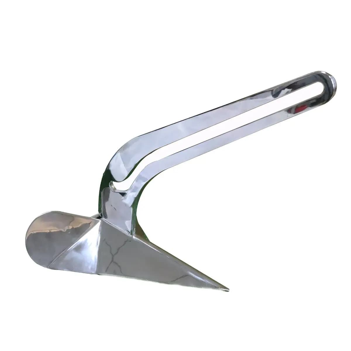 Ancora pieghevole Bruce in acciaio inox 316 per imbarcazioni, finitura a specchio.