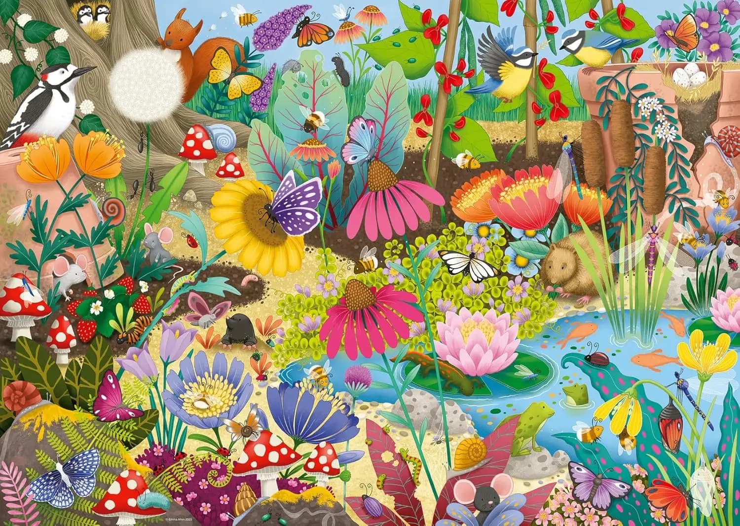 Puzzle da 1000 pezzi Little Garden World | Attività di gruppo o in solitaria | Opera d'Arte Straordinaria | Materiali Ecologici