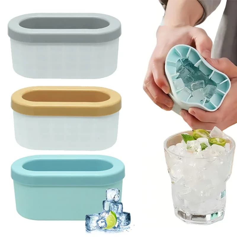 Stampo in Silicone per Ghiaccio Tritato a Forma di Cilindro, Creativo Tumbler per Cocktail, Mini Secchiello per Ghiaccio, Facile da Sfogliare, Gadget da Cucina per Freezer
