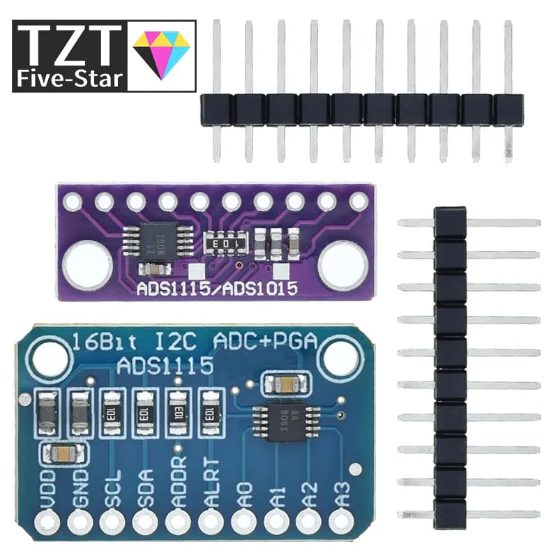 1/5PCS ADS1115 TZT 16 Bit I2C Module Precision ADC 4 Channel Development Board Pro Gain Amplifiers 2.0V to 5.5V for Arduino