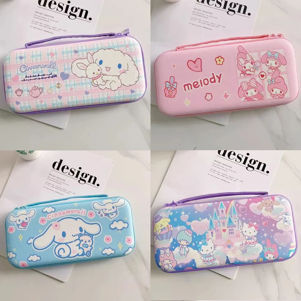Borsa con cerniera in EVA per Nitendo Switch NS Oled Console di gioco Box Kitty Cinnamoroll Melody Kuromi Custodia da trasporto
