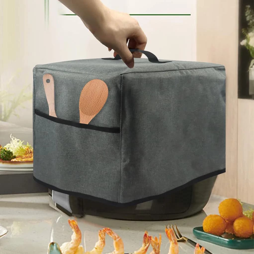 Copertura antipolvere per friggitrice ad aria compatibile con AG301 AG302 AG400 con tasche portaoggetti Maniglia impermeabile durevole impermeabile pieghevole
