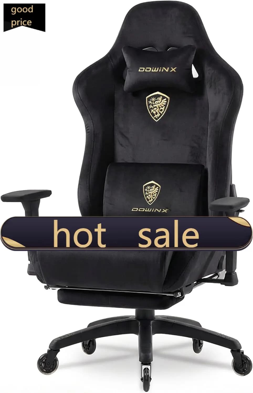 Sedia da Gaming Grande e Alta con Tessuto Scamosciato Traspirante, Sedie da Gioco per Adulti con Seduta Spessa Oversize per 200 kg, Ergonomica G