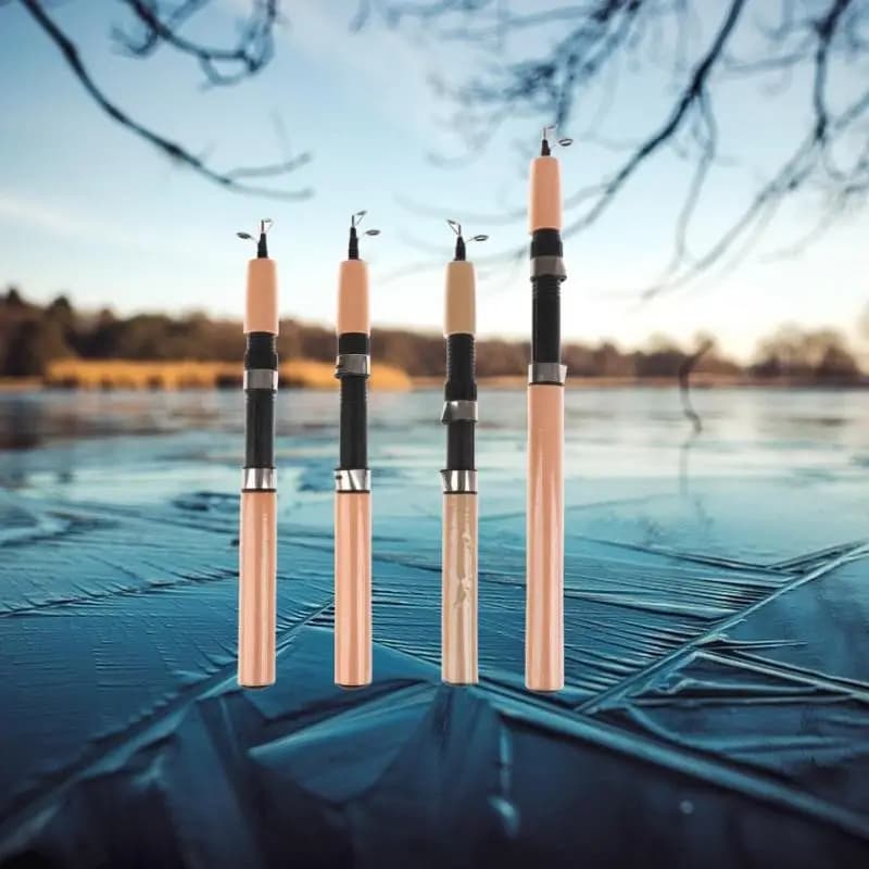 Ultralight Winter Ice Fishing Rod Portable Winter Ice Fishing Rod Spinning Casting Ice Winter Fishing Pole Tackle