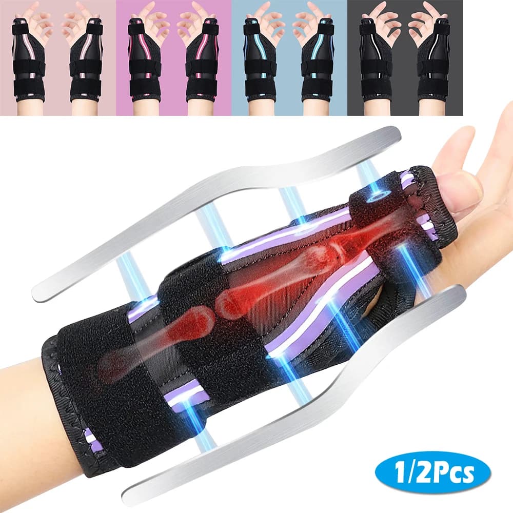 1/2PCS Tutore per polso e stabilizzatore per pollice, tunnel carpale, tenosinovite, tendinite, artrite, stecca per pollice per alleviare il dolore, donne uomini