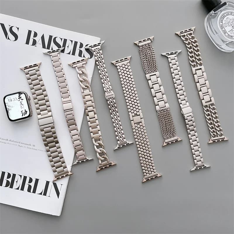 Cinturino Starlight per Apple watch 8/Ultra 49mm 40mm 41mm 45mm 44mm 42/38mm bracciale in acciaio inossidabile iWatch Serie 7 6 5 4 3 SE cinturino